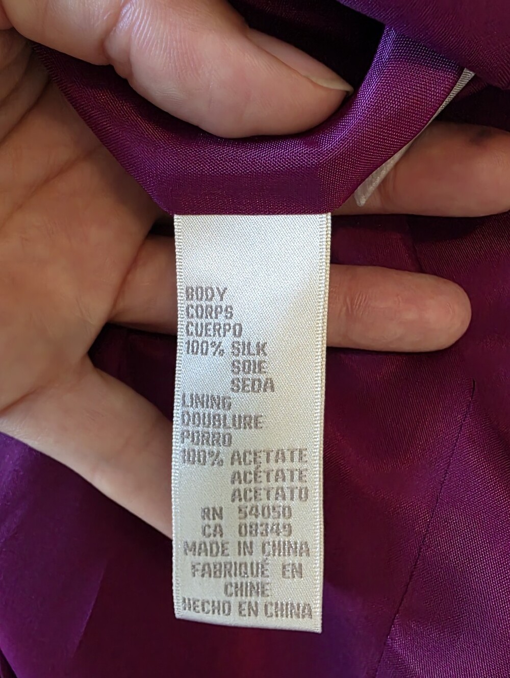 Jones new york 2 Pices Silk Magenta Pant Suit Women Quiet Luxury Minimalist Sz 8 - Picture 8 of 14